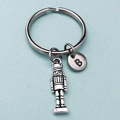 Nutcracker keychain, nutcracker charm, Christmas keychain, personalized keychain, initial keychain, customized keychain, monogram in Saudi Arabia