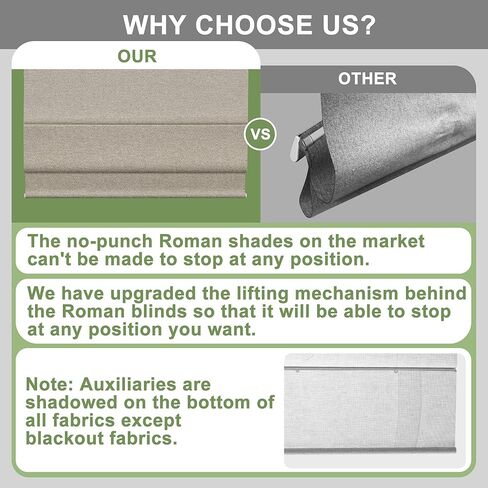 لا توجد أدوات ولا يوجد مثقاب، ظلال رومانية للتعتيم اللاسلكي، تعتيم الغرفة. ستائر دوارة للنوافذ، ستائر قابلة للطي لنوافذ غرفة النوم، غرفة المعيشة. بلاك أوت رمادي أبيض، 38 بوصة عرض × 56 بوصة ارتفاع... in Kuwait
