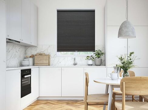 Linen Avenue Cordless Standard Blackout Cellular Shade 71 W x 66 H, Platinum (Arrives 1/4" Narrower) in Kuwait