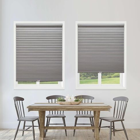 Linen Avenue Cordless Standard Blackout Cellular Shade 71 W x 66 H, Platinum (Arrives 1/4" Narrower) in Kuwait