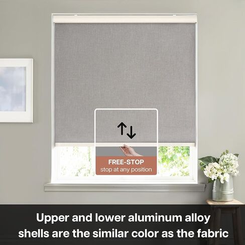 ستائر التعتيم من LazBlinds للنوافذ الداخلية، ظلال دوارة لاسلكية، ستائر نافذة تعتيم الغرفة بدون توقف، ظلال عازلة للحرارة للحماية من الأشعة فوق البنفسجية للمنزل، 63 بوصة عرض × 58 بوصة ارتفاع، بني فاتح in Kuwait