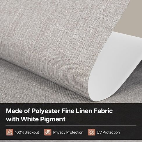 ستائر التعتيم من LazBlinds للنوافذ الداخلية، ظلال دوارة لاسلكية، ستائر نافذة تعتيم الغرفة بدون توقف، ظلال عازلة للحرارة للحماية من الأشعة فوق البنفسجية للمنزل، 63 بوصة عرض × 58 بوصة ارتفاع، بني فاتح in Kuwait