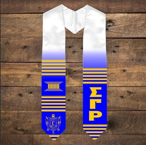 Greekgear Sigma Gamma Rho Kente Look Stole - Graduation Stole in Saudi Arabia