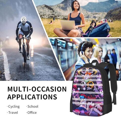 Backpack Cartoon Computer Bag Anime Backpack Work Out Unisex, Travel Camping Park Picnic Gift 002 in Kuwait