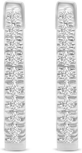 TimeLess Classics 10K Gold Natural Diamond Small Huggie Hoop Earrings For Women - 0.10 CTW | Color J-K | Clarity I2-I3 in Kuwait
