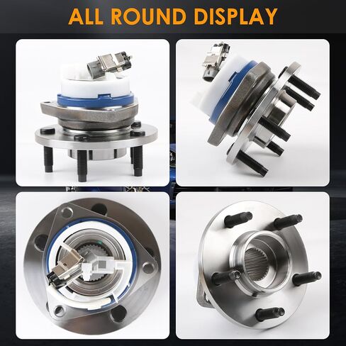513121 Front Wheel Hub and Bearing Assembly Compatible with Chevy Impala, Venture, Monte Carlo, Cadillac DeVille/DTS, Buick Century, Pontiac Aurora, 5 Lugs W/ABS (1) in Kuwait