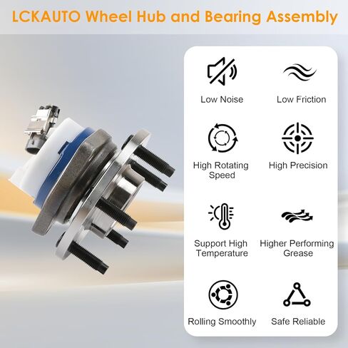 513121 محور العجلة الأمامية ومجموعة المحمل متوافقة مع Chevy Impala، Venture، Monte Carlo، Cadillac DeVille/DTS، Buick Century، Pontiac Aurora، 5 العروات W/ABS (1) in Kuwait