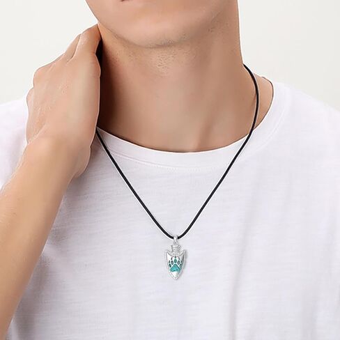 MONGAS Arrowhead Necklace 925 Sterling Silver Arrow head Pendant Necklace Paw Arrowhead Jewelry For Men Women in Saudi Arabia