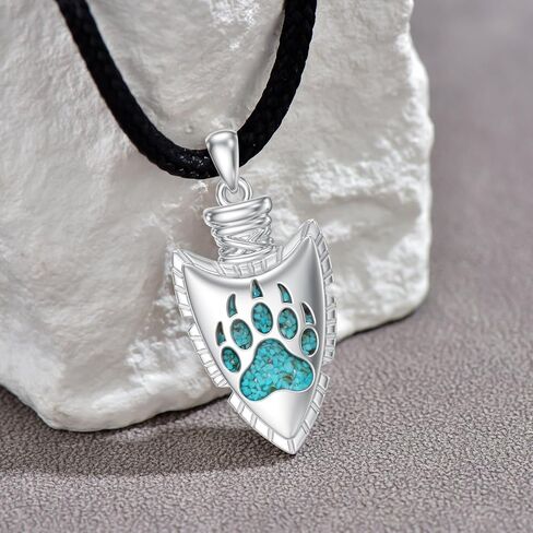 MONGAS Arrowhead Necklace 925 Sterling Silver Arrow head Pendant Necklace Paw Arrowhead Jewelry For Men Women in Saudi Arabia