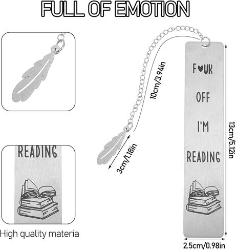 Metal Funny Bookmarks for Women Book Lover Gifts Cute Book Marker for Reading Best Friend Birthday Gifts for Women Friendship Christmas Books Club Gift Books Accessories for Bookworm Coworker in Saudi Arabia