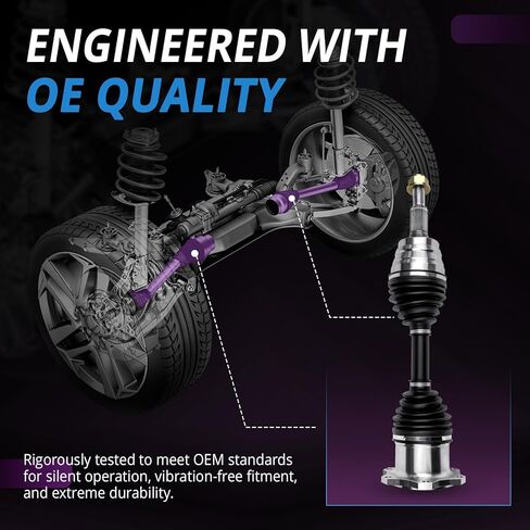 Front CV Axle Replacement for Chevy Silverado 2500 HD 2001 2002 2003 2004 2005 2006 2007 2008 2009 2010, for Suburban GMC Sierra Yukon XL 1500 2500 3500 HD Driver Passenger Side [4WD 6-Lug] in Saudi Arabia