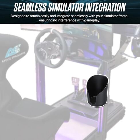 Apevie Sim Rig Drink Holder for Game Simulator Frames, Mounts Directly to Racing Rigs, Durable and Easy to Install, Ideal for Endurance Races and Long Gaming Sessions in Kuwait