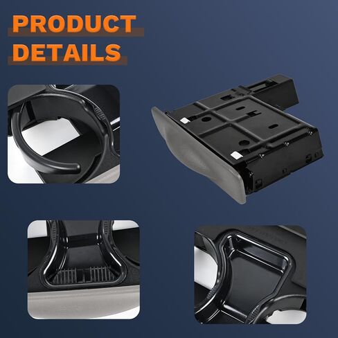 حامل كأس لوحة القيادة متوافق مع Ford F250 F350 F450 F550 Super Duty Excursion 1999-2004 استبدال YC3Z-2513560-CAD رمادي in Kuwait