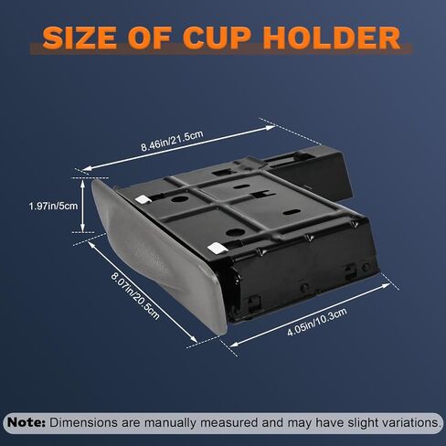حامل كأس لوحة القيادة متوافق مع Ford F250 F350 F450 F550 Super Duty Excursion 1999-2004 استبدال YC3Z-2513560-CAD رمادي in Kuwait