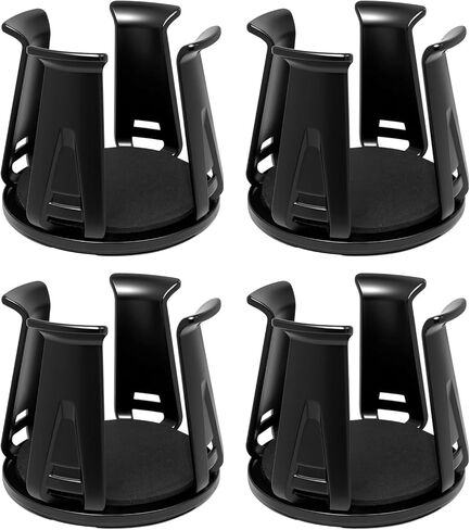 4 قطع حامل أكواب السيارة، حشوات حامل أكواب قابلة للتوسيع ذاتية اللصق للسيارة، محول حامل أكواب أسود للسيارات مع أذرع مشبك لتثبيت زجاجات المياه والمشروبات in Kuwait