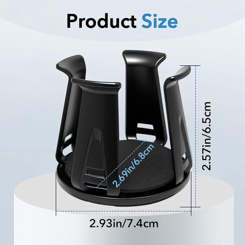 4 قطع حامل أكواب السيارة، حشوات حامل أكواب قابلة للتوسيع ذاتية اللصق للسيارة، محول حامل أكواب أسود للسيارات مع أذرع مشبك لتثبيت زجاجات المياه والمشروبات in Kuwait