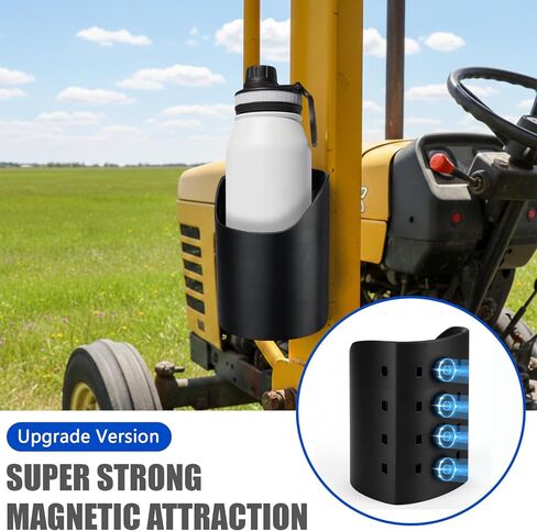 Magnetic Drink Holder Heavy Duty for 50oz Bottles, Water Cup Holder Mount with 4 Magnets Extra Support for Golf Cart Tractor RV Truck Fridge Outdoor Bus Mower Storage Rack Accessories in Kuwait