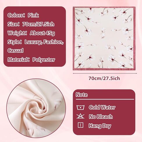 Silk Neck Scarf for Women, Lightweight Fashion Silky Head Scarves Satin Head Scarves Neck Silk Satin Heads Scarve for Sleeping Handbags Scarf in Saudi Arabia