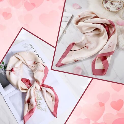 Silk Neck Scarf for Women, Lightweight Fashion Silky Head Scarves Satin Head Scarves Neck Silk Satin Heads Scarve for Sleeping Handbags Scarf in Saudi Arabia