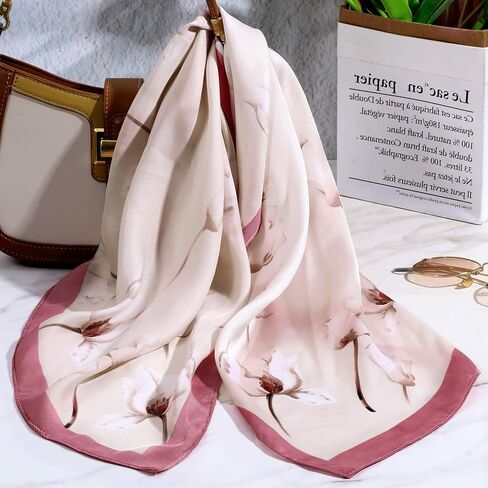 Silk Neck Scarf for Women, Lightweight Fashion Silky Head Scarves Satin Head Scarves Neck Silk Satin Heads Scarve for Sleeping Handbags Scarf in Saudi Arabia
