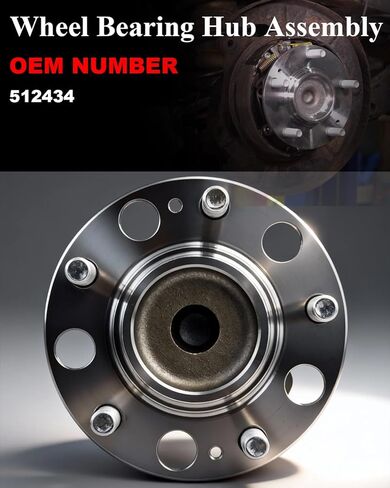 512434 2Pcs Rear Wheel Bearing and Hub Assembly Fit for Kia Soul 2010 2011 2012 2013, Wheel Hub Assembly 5 lugs w/ABS in Kuwait