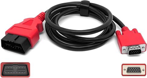 Main Cable Fit for XTOOL D5, D5S, D6, D6S, D7, D7S, D8S, IP508, IP508S, IP608, IP616, IP819 OBD2 Diagnostic Scanner 16-Pin Male to 15-Pin Male Replacement Test Cable Adapter Connector - 5ft/150cm in Kuwait