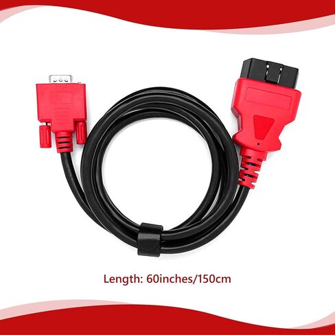 Main Cable Fit for XTOOL D5, D5S, D6, D6S, D7, D7S, D8S, IP508, IP508S, IP608, IP616, IP819 OBD2 Diagnostic Scanner 16-Pin Male to 15-Pin Male Replacement Test Cable Adapter Connector - 5ft/150cm in Kuwait