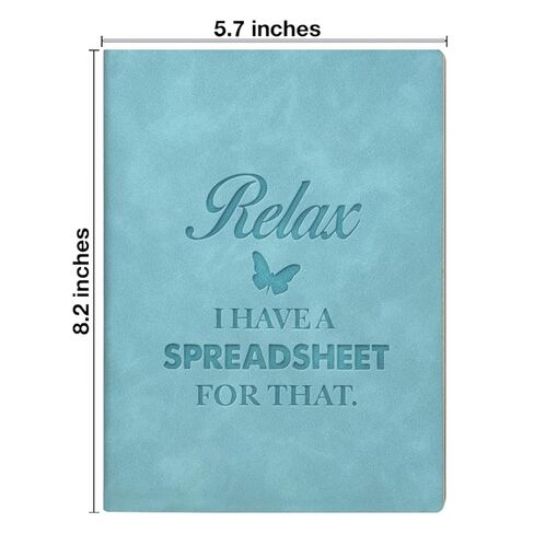 Funny Humor Office Accountant Journal Notebook Gifts for Coworkers, Relax I Have a Spreadsheet for That Leather Writing Notebook in Saudi Arabia
