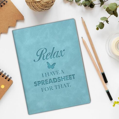 Funny Humor Office Accountant Journal Notebook Gifts for Coworkers, Relax I Have a Spreadsheet for That Leather Writing Notebook in Saudi Arabia