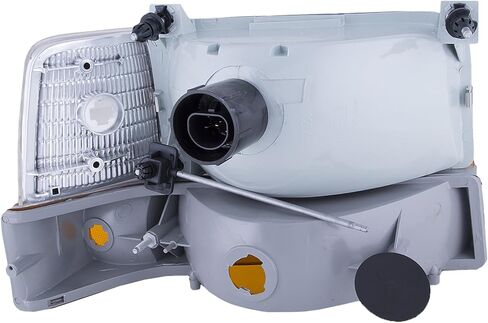 HEADLIGHTSDEPOT Halogen Headlight Compatible with Ford Bronco F-150 F-250 Includes Right Passenger Side Headlamp w/Corners and Signal Lights w/Xenon Bulbs in Saudi Arabia