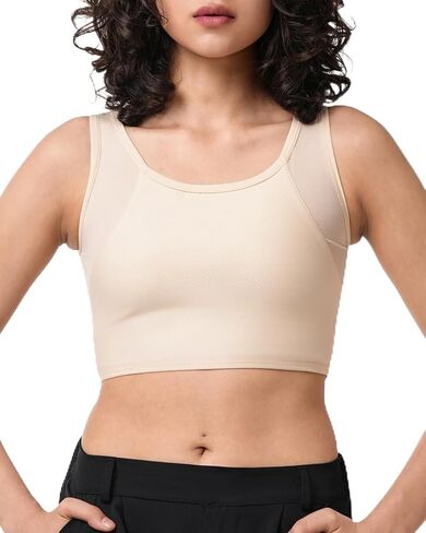 JARAZIN الصدر الموثق FTM المتحولين جنسيا الموثق عبر تنفس نصف رقيقة جدا البلوز الثدي الموثق الصدرية تانك الأعلى in Kuwait