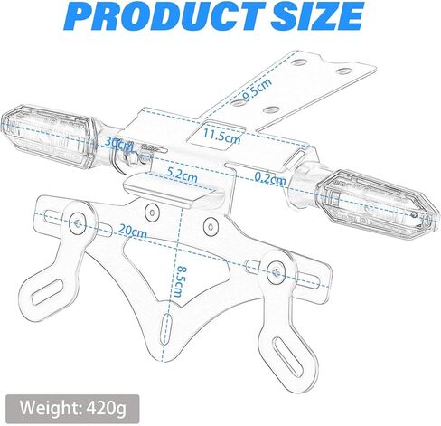 CB750 Fender Eliminator Kit Compatible with 2023-2025 CB750 & CB 750 Hornet Tail Tidy License Plate Bracket with Turn Signals Rear (Clear) in Kuwait