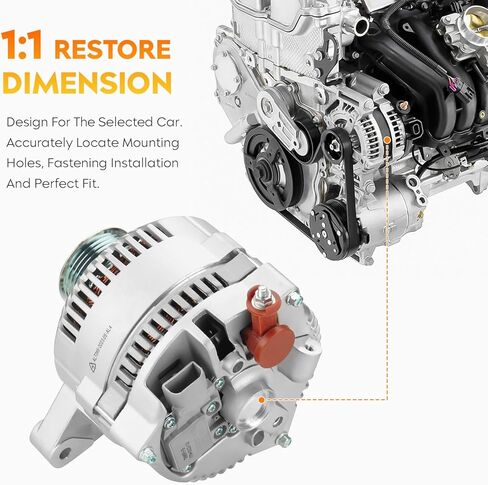 New Alternator for Ford F150 1997-2002 4.6L 1997-2001 5.4L, F-250 1997-1999 4.6L 5.4L, Expedition & E-150 Econoline 1997-2001 4.6L 5.4L, for E-250 Econoline 97-99 5.4L, Lincoln Navigator 98-99 5.4L in Saudi Arabia
