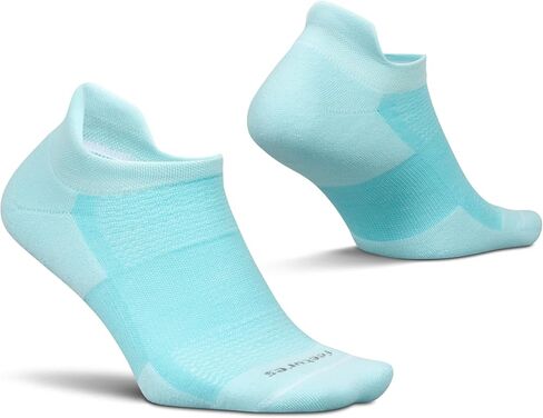 Feetures High Performance Light Cushion No Show Tab Heather Gray Size Large in Kuwait