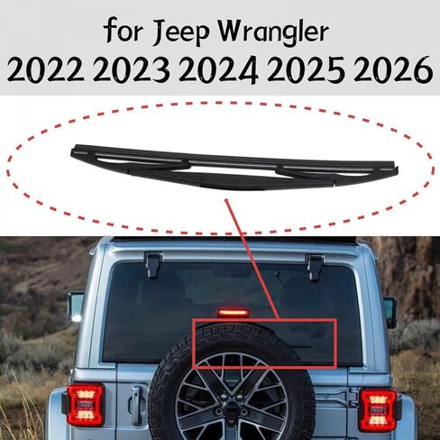 rear wiper blade for Jeep Wrangler 2022 2023 2024 2025 2026 4xe Unlimited Altitude Sahara Sport S Willys rear windshield wiper blade in Kuwait