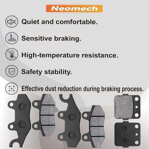 Brake Pads for Yamaha 450 YFZ450 YFZ450S/T 2004-2005, Front and Rear in Kuwait