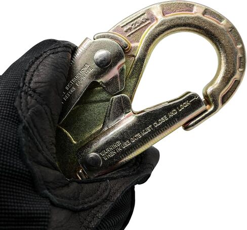 خطاف أمان فولاذي مُشكل بقوة 23 كيلو نيوتن مع بوابة مزدوجة الحركة - خطاف أمان للحماية من السقوط - معدات سلامة العمل - خطاف سناب للتسلق in Kuwait