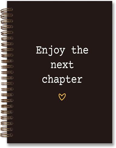 Retirement Gift for Woman,Enjoy The Next Chapter Spiral Notebook Journal,Farewell Gifts for Coworker Colleague Office Worker,Black Hardcover Spiral Notebook in Saudi Arabia