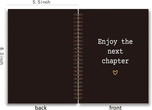 Retirement Gift for Woman,Enjoy The Next Chapter Spiral Notebook Journal,Farewell Gifts for Coworker Colleague Office Worker,Black Hardcover Spiral Notebook in Saudi Arabia