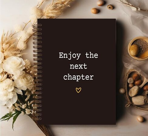 Retirement Gift for Woman,Enjoy The Next Chapter Spiral Notebook Journal,Farewell Gifts for Coworker Colleague Office Worker,Black Hardcover Spiral Notebook in Saudi Arabia