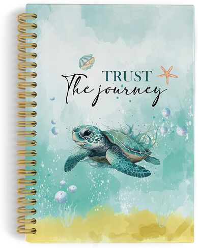 Coastal Beach Sea Turtle Spiral Notebook Journal, Trust the Journey Ocean Marine Notebooks for Note Taking, Sea Turtle Gifts for Women, Ocean Beach Hardcover Spiral Journal 5.5x8.3 Inches in Saudi Arabia