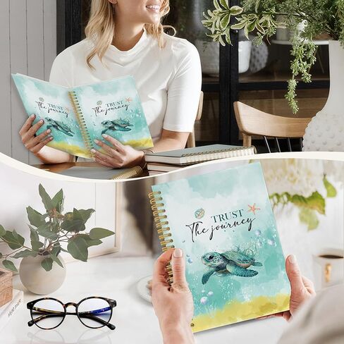 Coastal Beach Sea Turtle Spiral Notebook Journal, Trust the Journey Ocean Marine Notebooks for Note Taking, Sea Turtle Gifts for Women, Ocean Beach Hardcover Spiral Journal 5.5x8.3 Inches in Saudi Arabia
