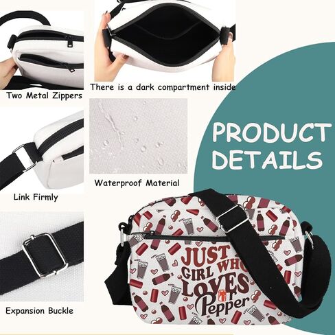 TSOTMO DR.P Merch DR.P Drinks Gift Soda Drinks Lovers Gift DR.P Beverage Crossbody Bag for DR.P Lovers (PPE cross2) in Saudi Arabia