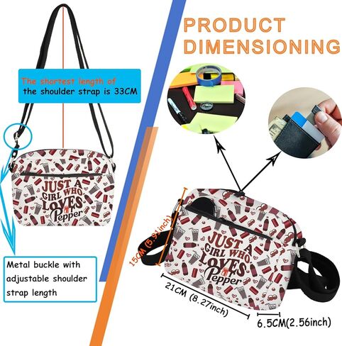 TSOTMO DR.P Merch DR.P Drinks Gift Soda Drinks Lovers Gift DR.P Beverage Crossbody Bag for DR.P Lovers (PPE cross2) in Saudi Arabia