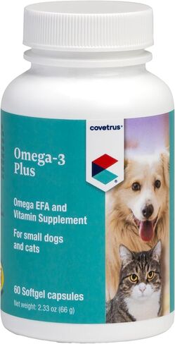 كبسولات أوميغا 3 ومكملات الفيتامينات من الكبسولات الطرية للقطط/الكلاب الصغيرة 60 قيراطًا in Kuwait