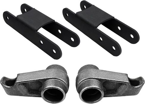 Wulf 1 "إلى 3" أمامي 2 "إلى 3" طقم رفع تسوية خلفي قابل للتعديل 2006 إلى 2010 متوافق مع طراز Hummer H3 4X4 Pro Comp العلامة التجارية الصدمات متضمنة in Kuwait