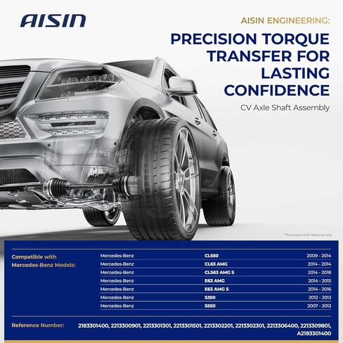 AISIN CVAMB-01534 Front Passenger CV Axle Shaft Assembly - Compatible with Mercedes-Benz C217 CL550 CL63 AMG 2009-2014, W221 S350 S550 2007-2013, S212 E63 AMG S 2014-2016, C218 CLS63 AMG S 2014-2018 in Saudi Arabia