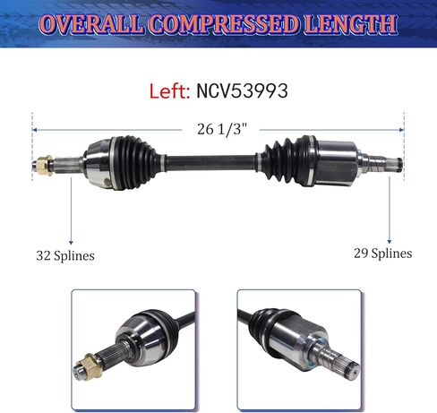 Maxfavor AWD CV Axle Shaft Assembly for Nissan Murano 2009 2010 2011 2012 2013 2014, CV Axle Front Driver Passenger Side, 3.5L 6 Cyl OE: NCV53993 NCV53994 in Saudi Arabia
