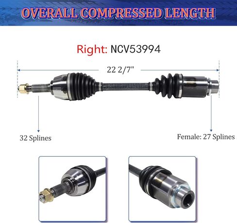 Maxfavor AWD CV Axle Shaft Assembly for Nissan Murano 2009 2010 2011 2012 2013 2014, CV Axle Front Driver Passenger Side, 3.5L 6 Cyl OE: NCV53993 NCV53994 in Saudi Arabia