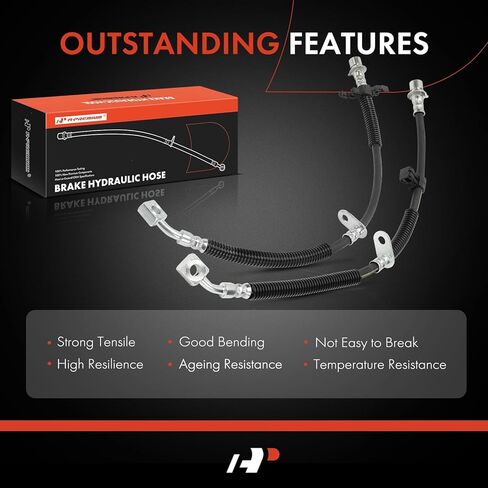 A-Premium Front Driver and Passenger Side Brake Hydraulic Hose Compatible with Select Chevrolet and Cadillac Models - Camaro 2016-2022, CTS 2016-2019 - Replace# 84237974, 84237975 (Pack of 2) in Saudi Arabia